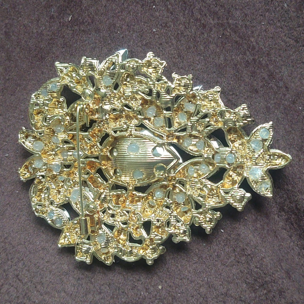 Violet Rhinestone Statement Brooch - image 2